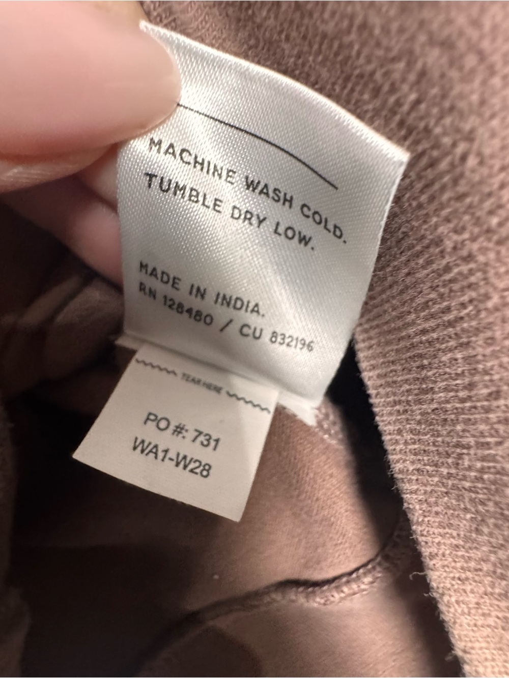 Organic Cotton CloudKnit Zip Jacket Deep Taupe Size Large L Organic Cotton View 5